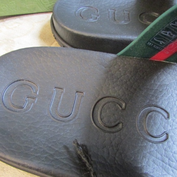 new GUCCI AGRADO GRG MEN\'S Rubber slides Sz UK 9/US 10 main image 13